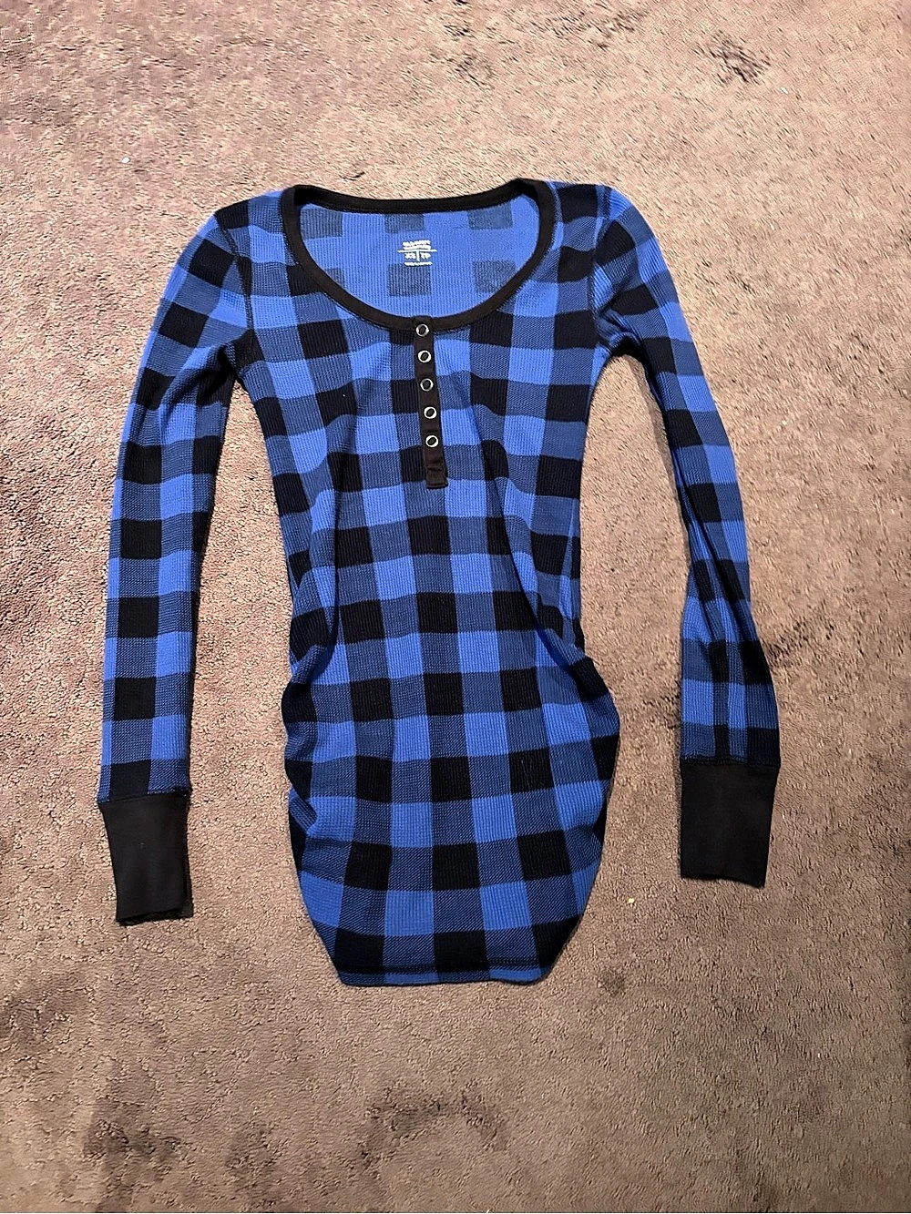 Old Navy Blue & Black Checkered Mini Dress Size XS